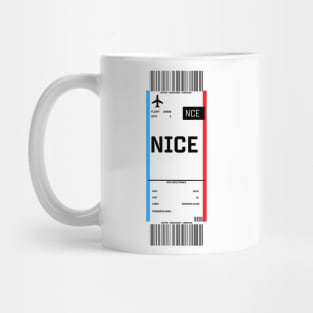 Boarding pass for Nice Mug